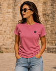 CAPO Women’s Signature Patch T-Shirt – Dark Pink