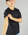 JUNIOR TONAL PUFF TEE BLACK